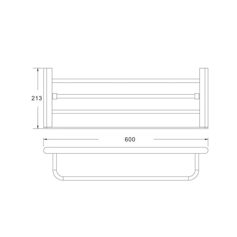 Полка для полотенец Rose RG1708T, пепельный