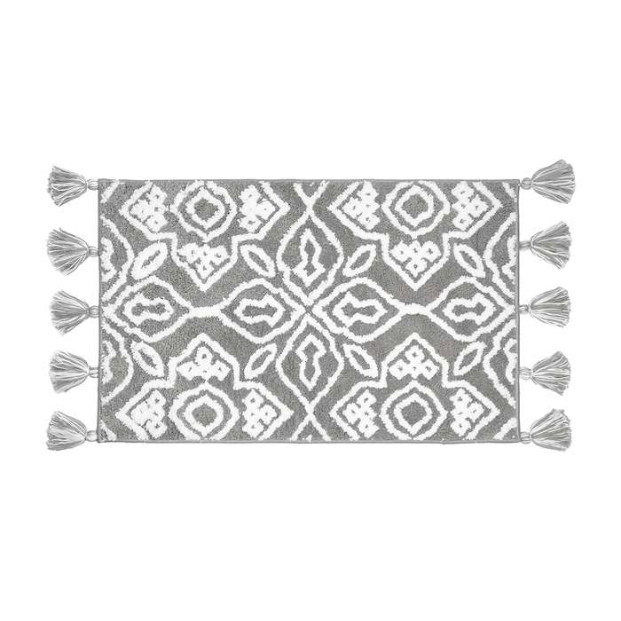 Коврик для ванной комнаты 50x80 серого цвета