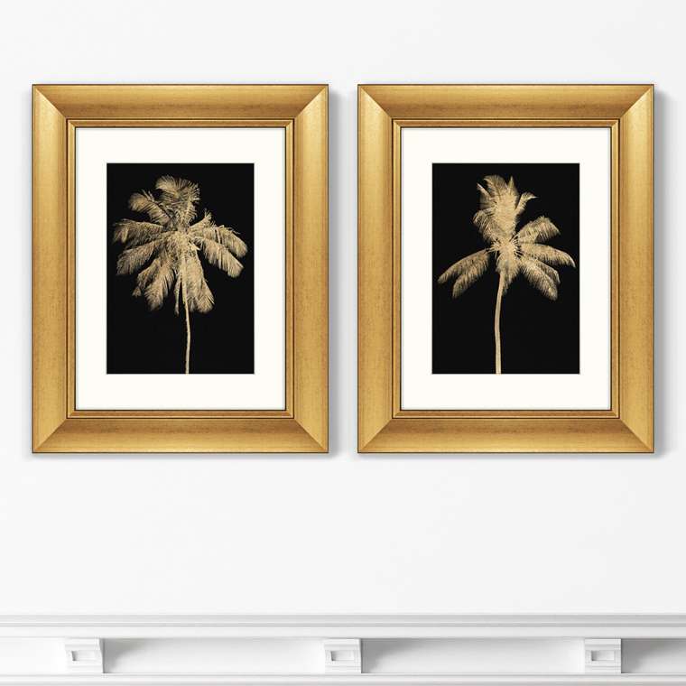 Набор из 2-х репродукций картин в раме Golden Palms