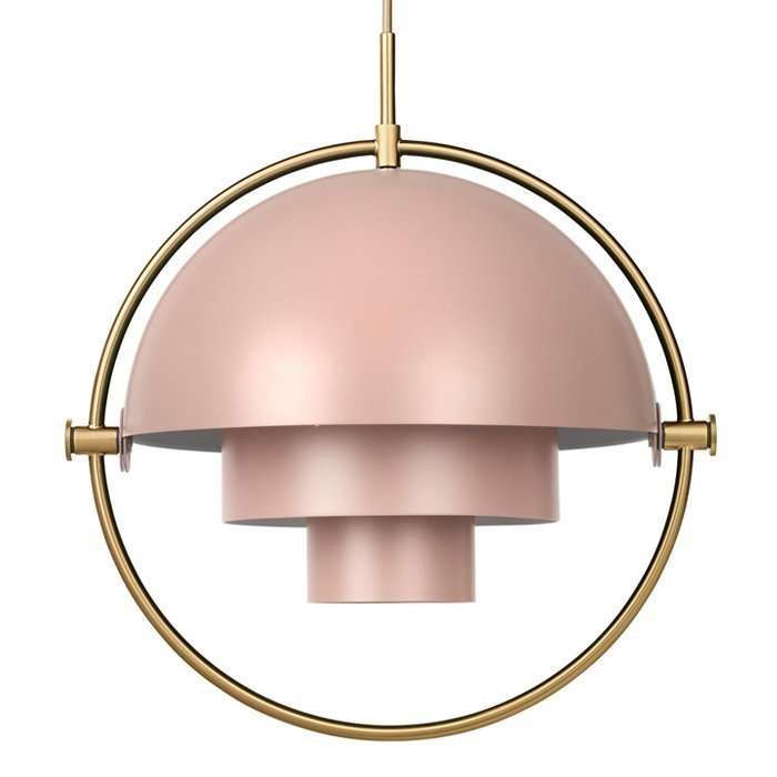 Подвесной светильник Louis Weisdorff Gubi Multi-lite Pendant розового цвета