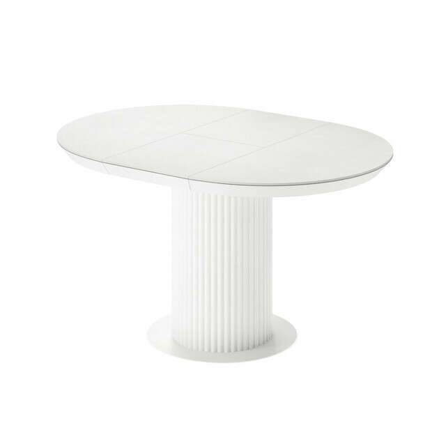 Раздвижной обеденный стол Фрах белого цвета