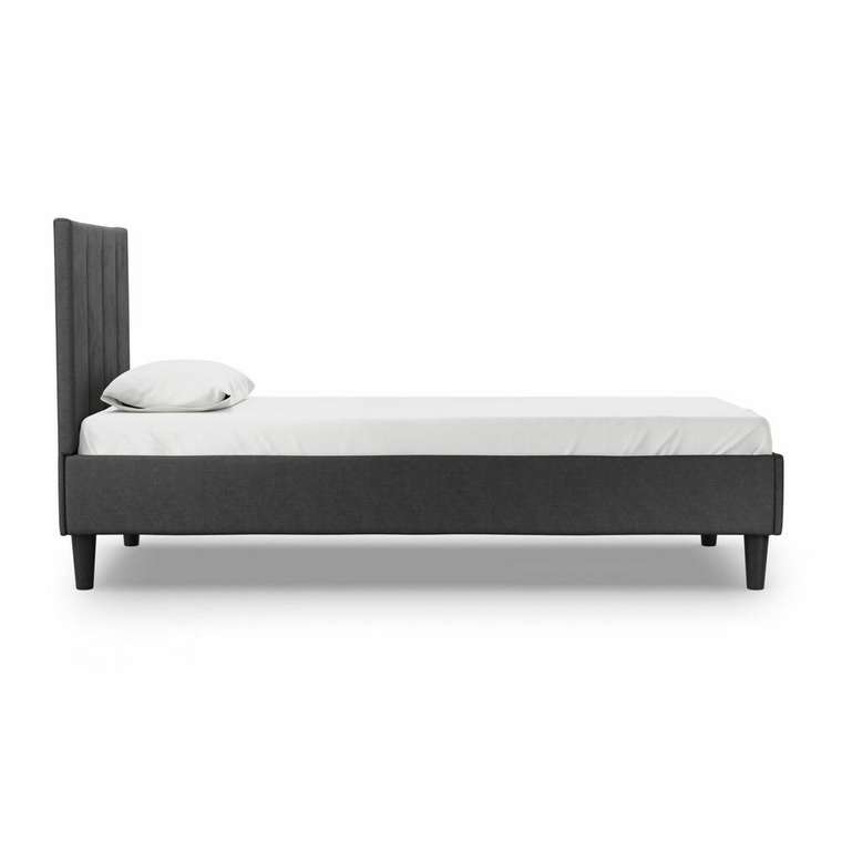 Кровать Джейн 90x200 темно-серого цвета без подъемного механизма