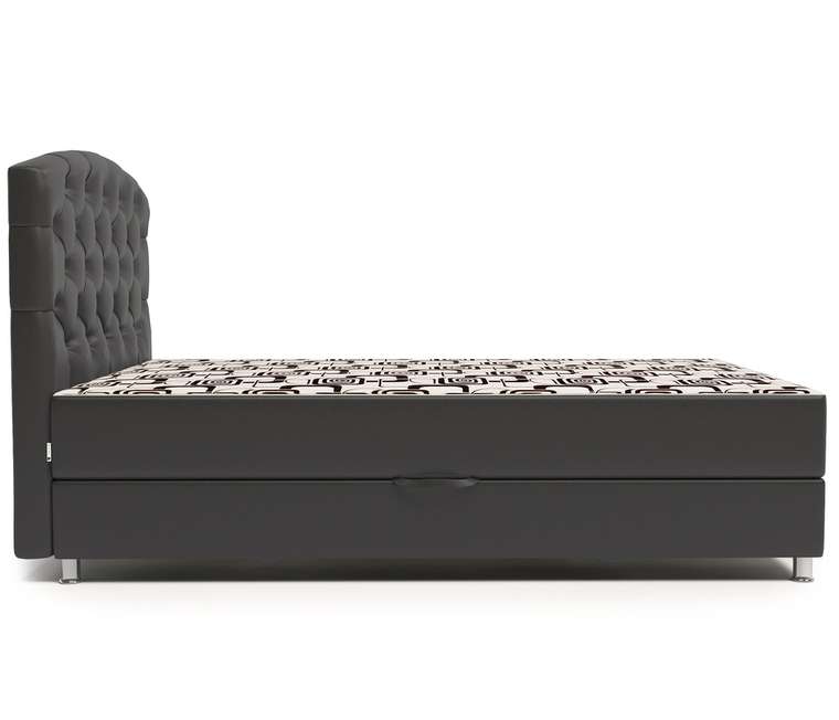 Кровать тахта Премиум 100х198 бежево-коричневого цвета с подъемным механизмом