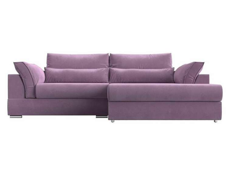 Угловой диван-кровать Пекин сиреневого цвета угол правый