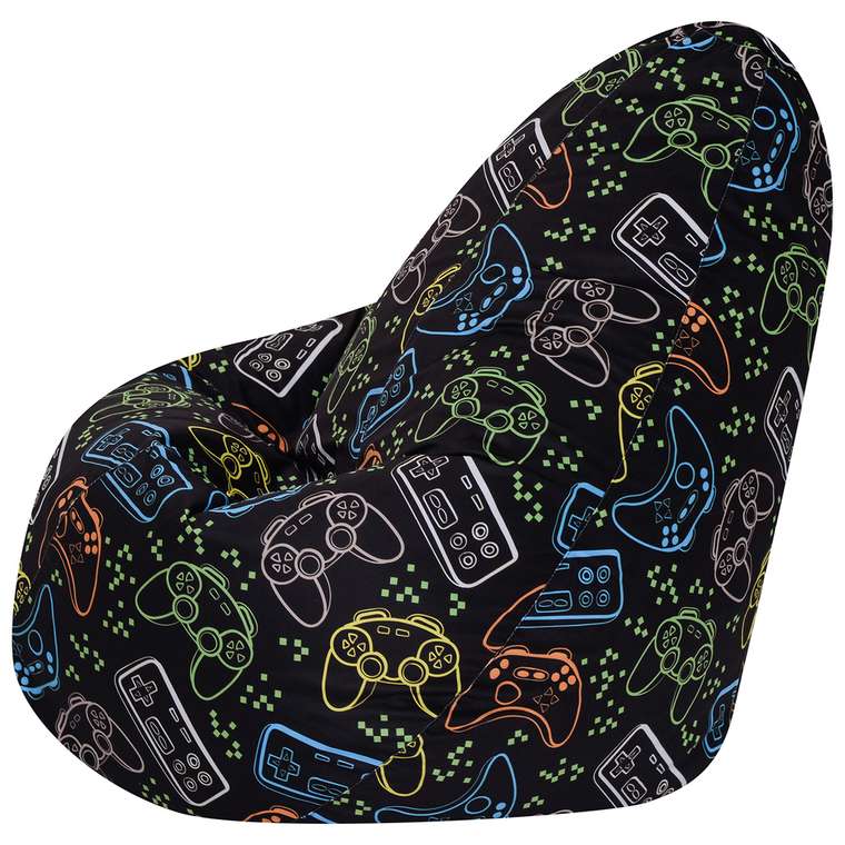 Кресло-мешок Груша Gamer XXXL черного цвета