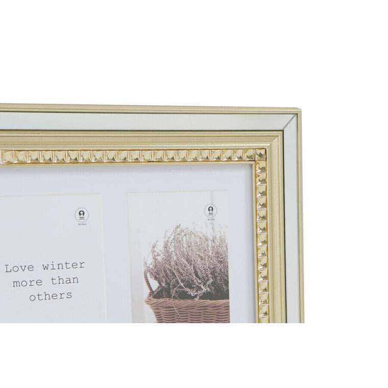 Фоторамка DKD Home Decor Luxury Позолоченный Серебристый Стеклянный полистирол традиционный 46,5 x 2 x 28,5 cm (2 штук)