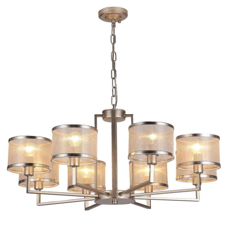 подвесная люстра Bonbon  металл, ткань 8*E14*40W, excluded