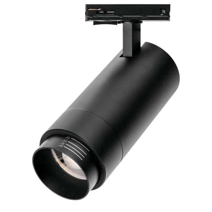 Трековый светодиодный светильник однофазный Wolta WTL-25W/02B 220V 25Вт 4000К IP20 черный