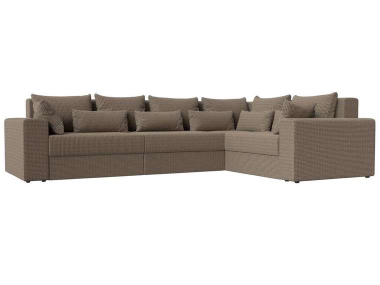 Угловой диван-кровать Майами Long бежево-коричневого цвета правый угол