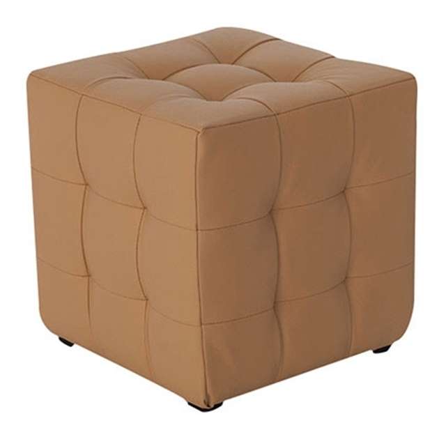 Пуф Лотос (экокожа) светло-коричневого цвета