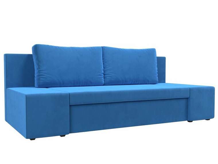 Прямой диван-кровать Сан Марко голубого цвета