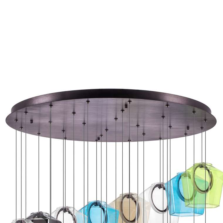 Люстра CARAMELLO LED 28х6W 2700LM КОФЕЙНЫЙ/МУЛЬТИКОЛОР 3000K