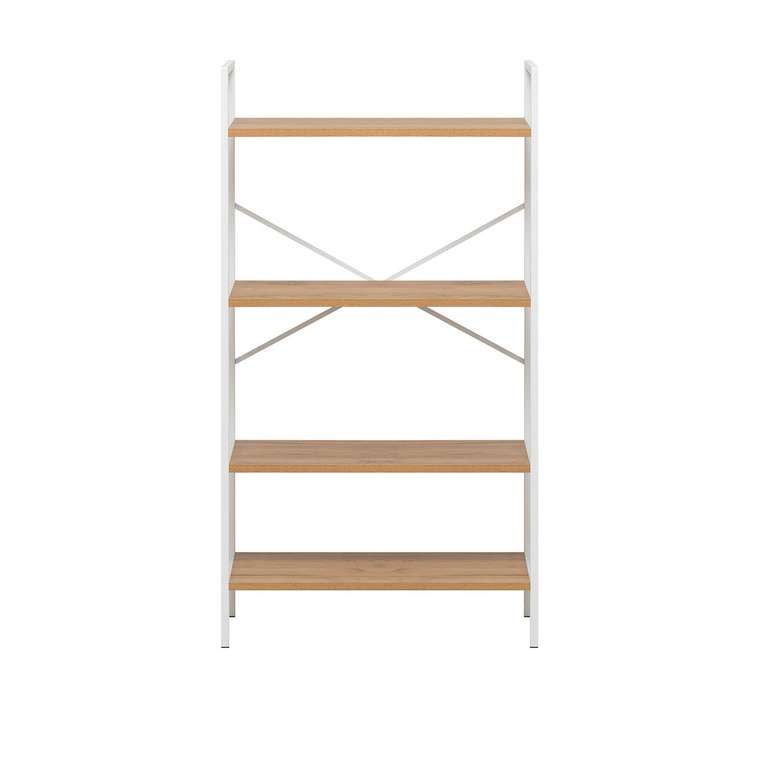 Стеллаж Стилвуд 24 бело-коричневого цвета