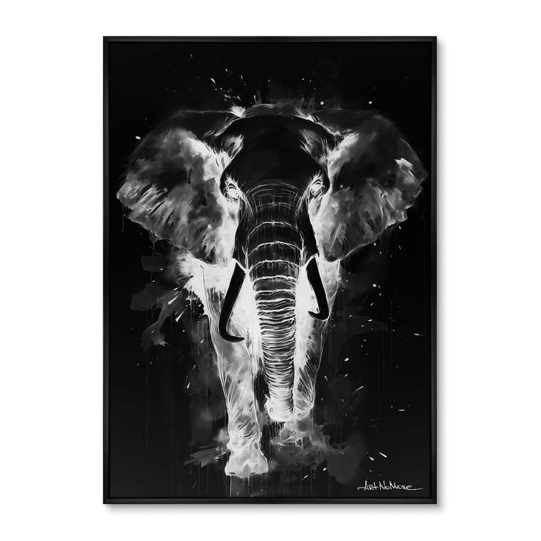 Репродукция картины Walking elephants, in the dark, No 2, 2024г.