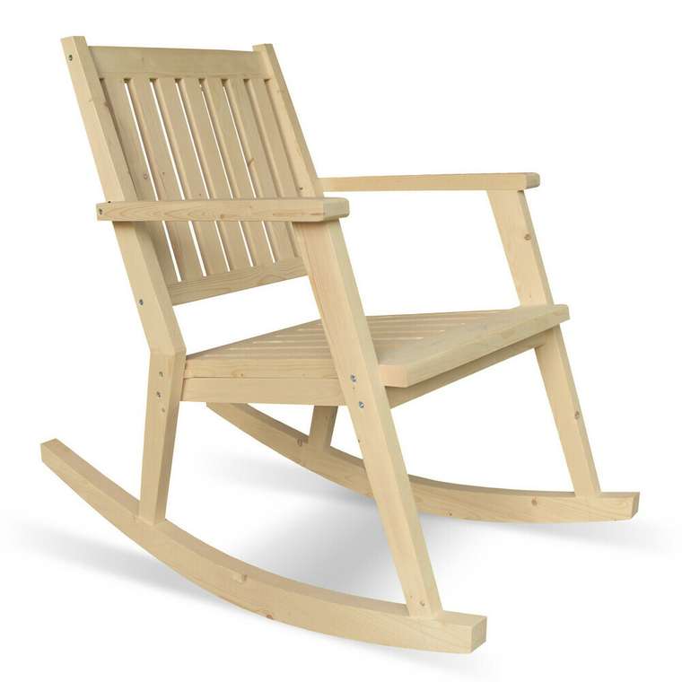 Кресло-качалка садовое из массива ели