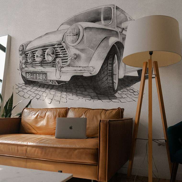 Дизайнерские обои арт. MINI COOPER №1 шовные на флизелиновой основе