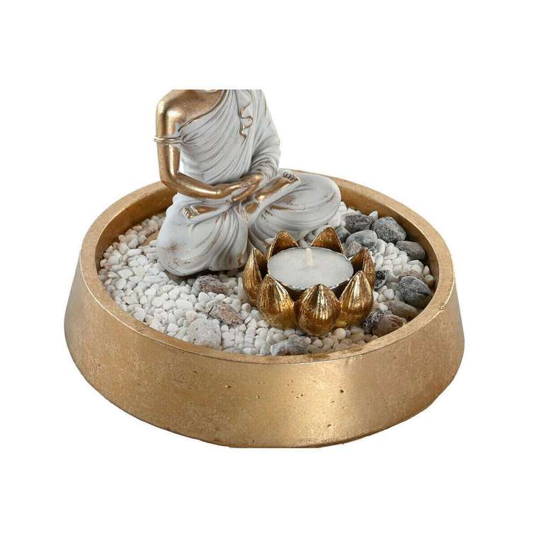 Декоративная фигура Серебристый Позолоченный Восточный 16 x 16 x 18 cm (2 штук)