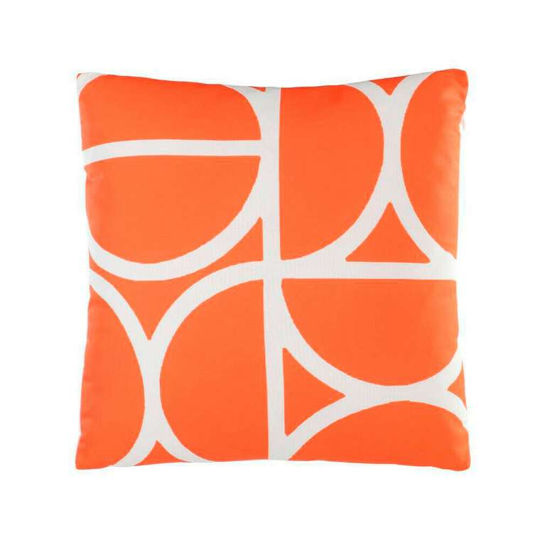 Декоративная подушка Tsunan 45х45 оранжево-белого цвета