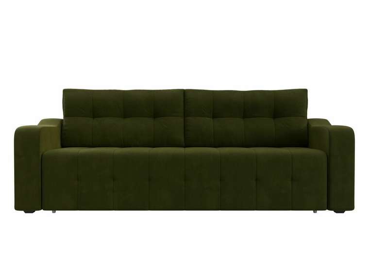 Прямой диван-кровать Лиссабон зеленого цвета