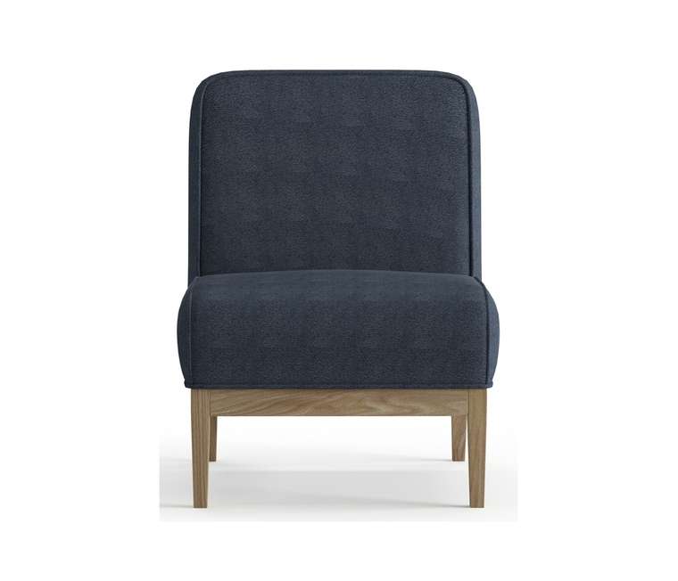 Кресло из велюра Арагорн темно-синего цвета