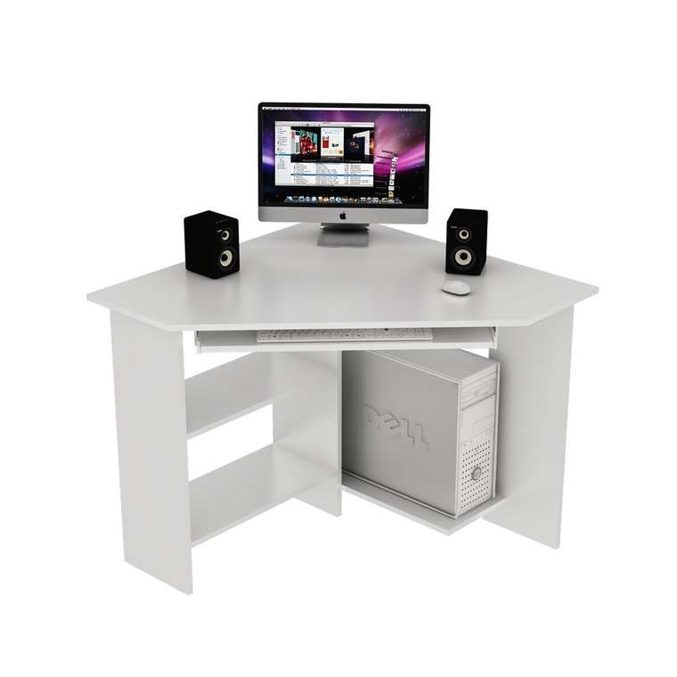Компьютерный стол белого цвета
