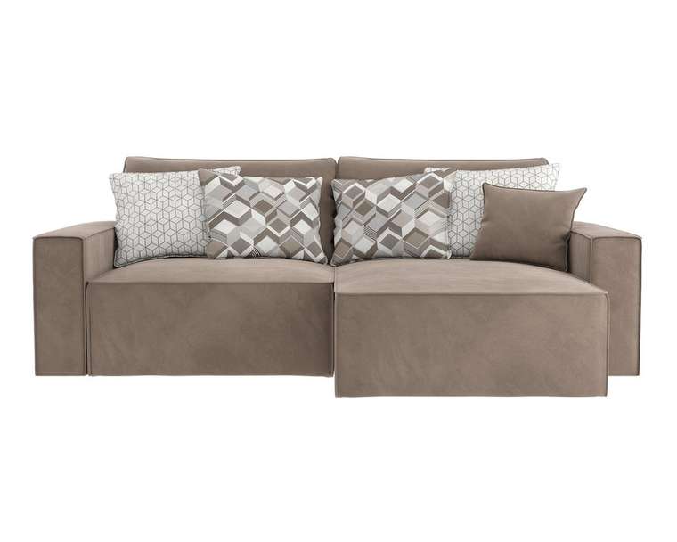 Угловой диван-кровать Корсо темно-бежевого цвета