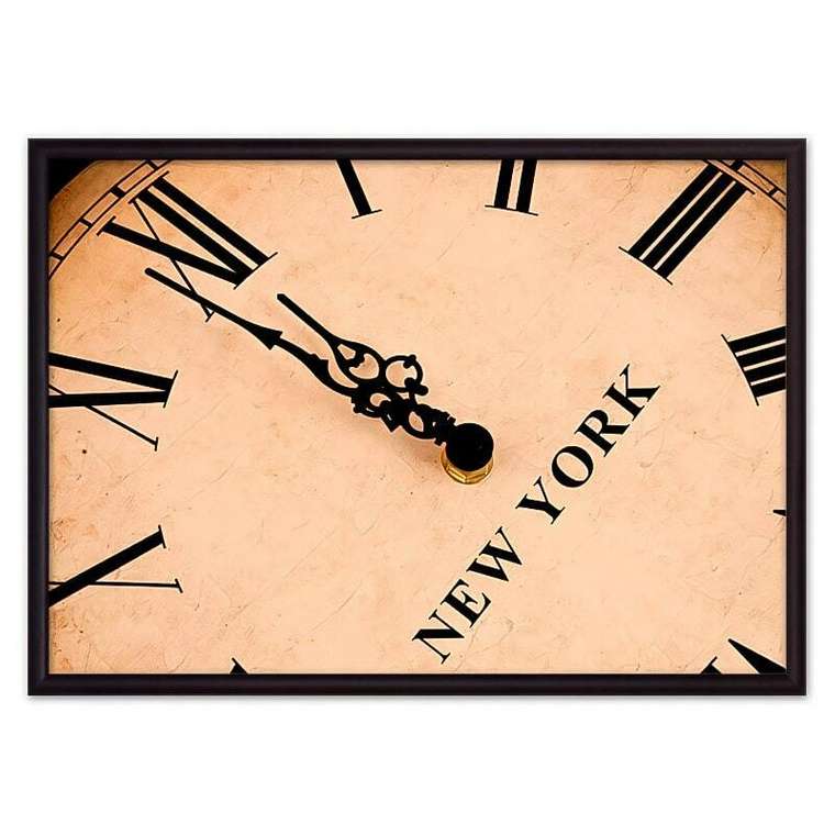Постер в рамке Часы Нью-Йорк 21х30 см