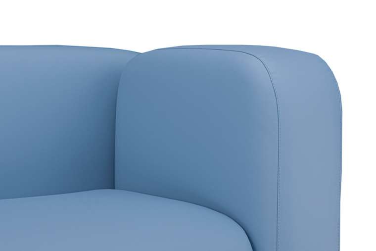 Прямой диван Квадрато стандарт голубого цвета