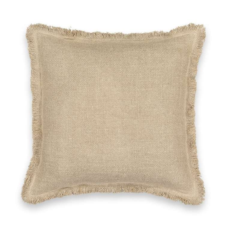 Чехол на подушку из необработанного льна Naoli бежевого цвета