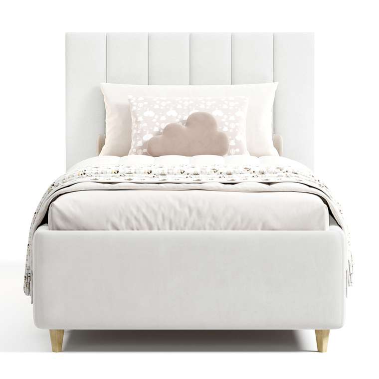 Кровать Olivia 90х200 белого цвета с подъемным механизмом