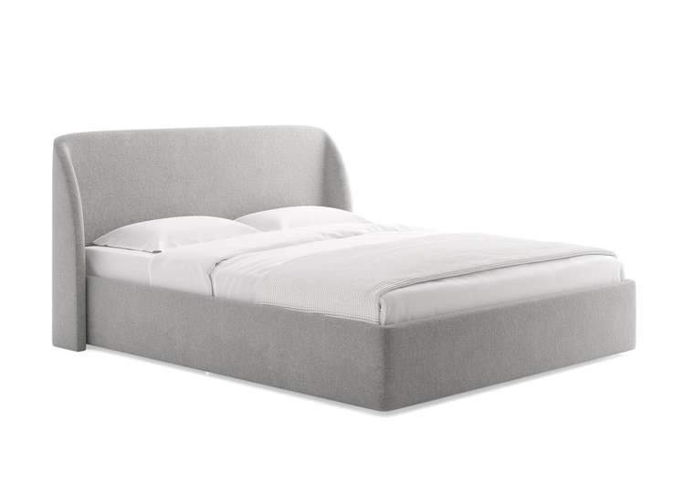 Кровать Nicole 160х200 серого цвета с трансформируемым основанием Aquarius и матрасом Transform Middle 