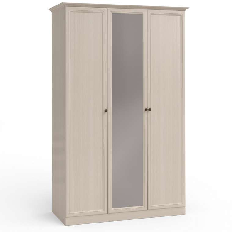 Шкаф трехстворчатый Camilla бежевого цвета с зеркалом