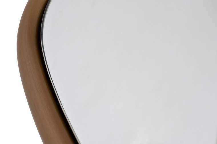 Настенное зеркало 65х100 в металл раме золотого цвета с подсветкой LED