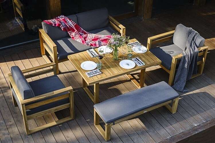 Скамья Bоока серого цвета