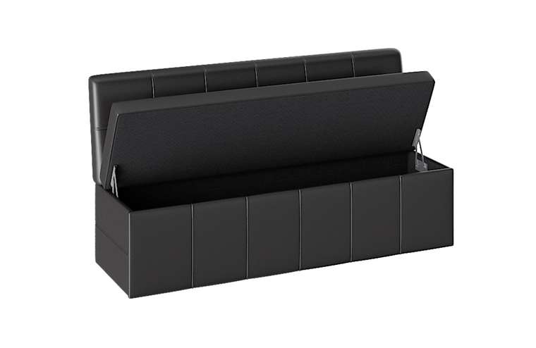 Мини-диван с ящиком для хранения Ламанш коричневого цвета