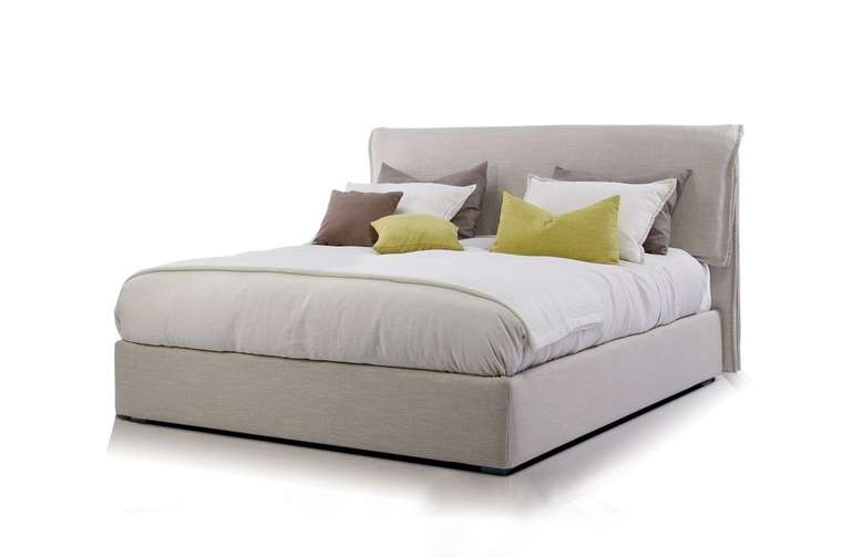 Кровать с подъемным меxанизмом City 160х200 бежевого цвета