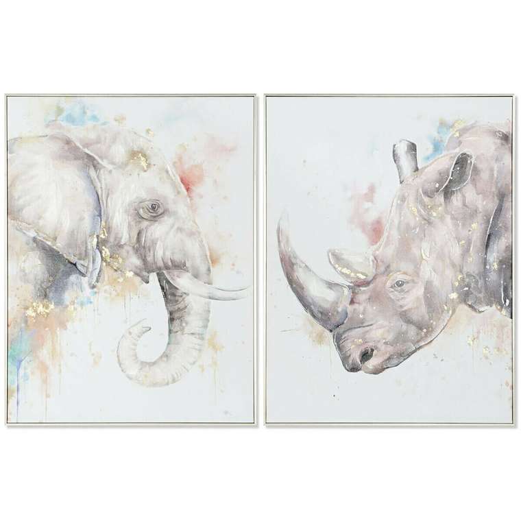 Картина современный Животные 60 x 3,5 x 80 cm (2 штук)