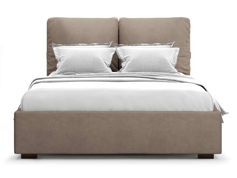 Кровать Trazimeno 160х200 коричневого цвета с подъемным механизмом