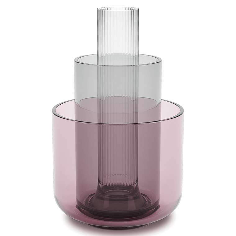 Набор из трех стеклянных ваз Layla