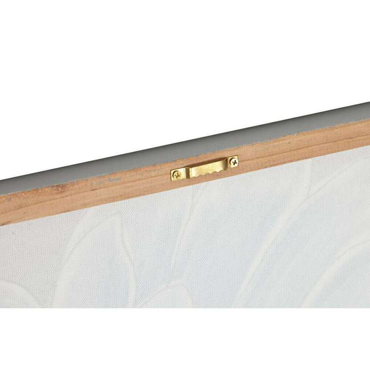 Картина Синий Белый Полотно Деревянный MDF Цветок традиционный 40 x 2,5 x 40 cm (2 штук)