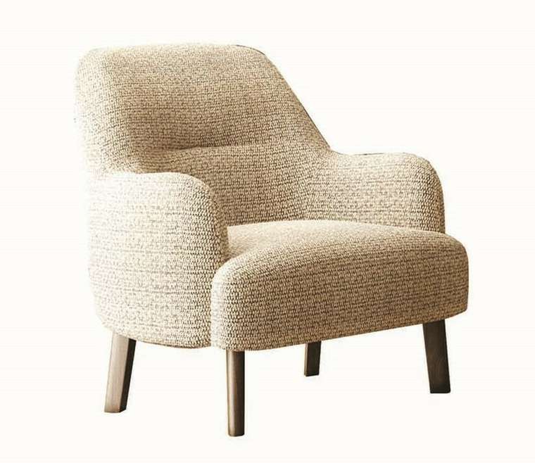 Кресло Lucenta Armchair кофейно-кремового цвета