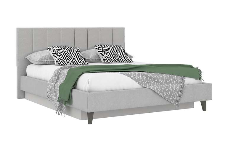 Кровать Нордин с подъемным механизмом 160х200 серого цвета