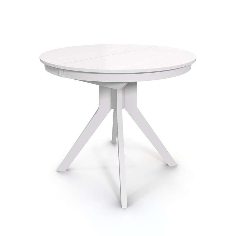 Раздвижной обеденный стол Местре белого цвета