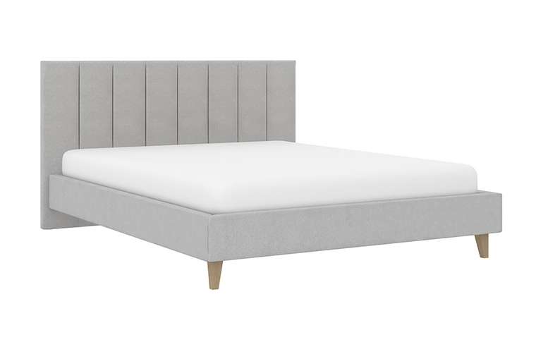 Кровать Нордин 160х20 серого цвета
