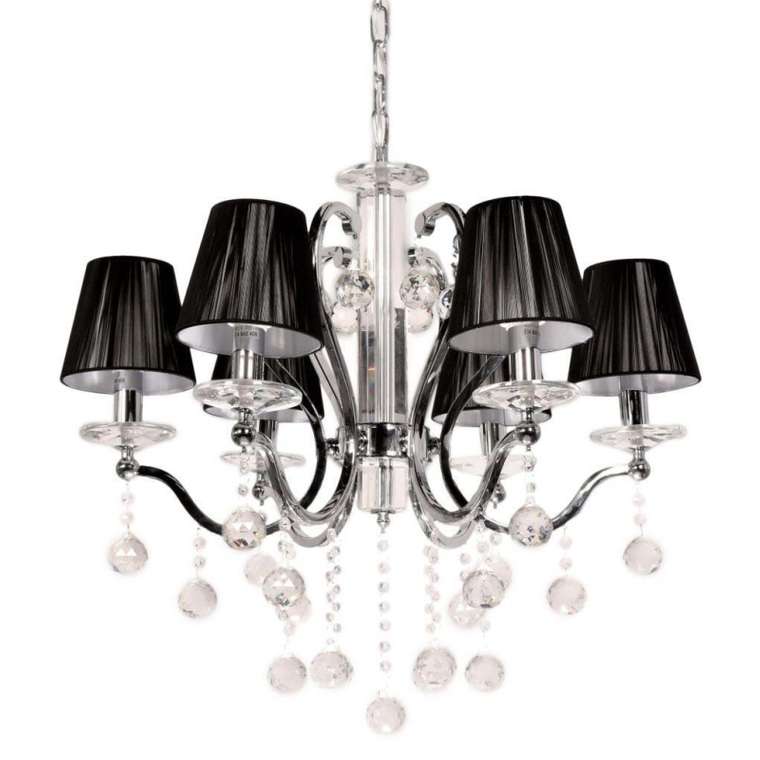 Подвесная люстра Bellisica LDP 8033-6 BK (ткань, цвет черный)