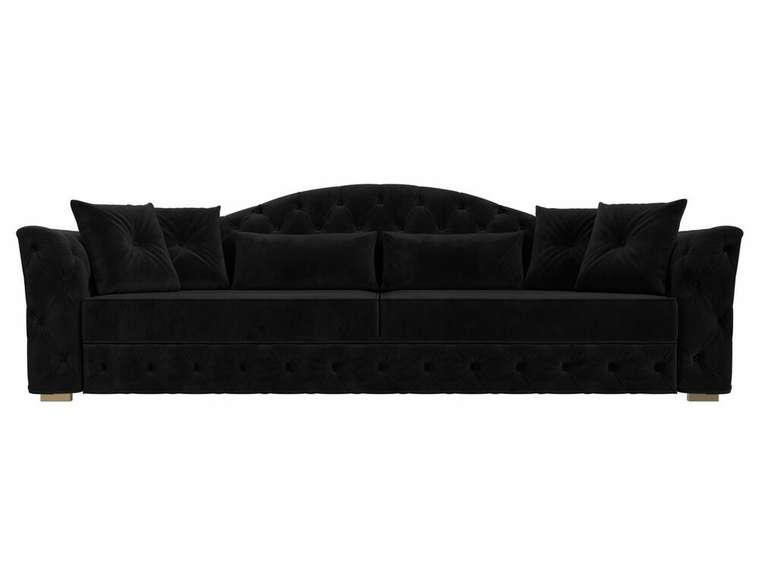 Прямой диван-кровать Артис черного цвета