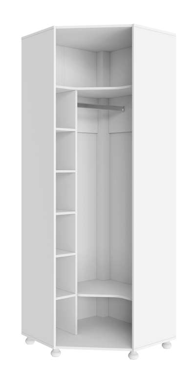 Угловой шкаф Ассоль белого цвета правый