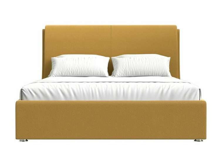 Кровать Принцесса 200х200 желтого цвета с подъемным механизмом