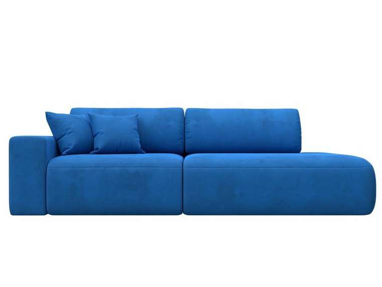 Диван-кровать Лига 036 Модерн темно-голубого цвета с левым подлокотником