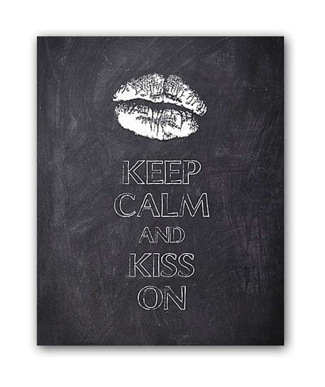 Постер "Keep calm and kiss" А3